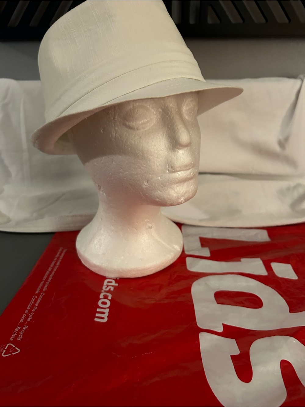 Lids White Cotton Hat with Branded Tag